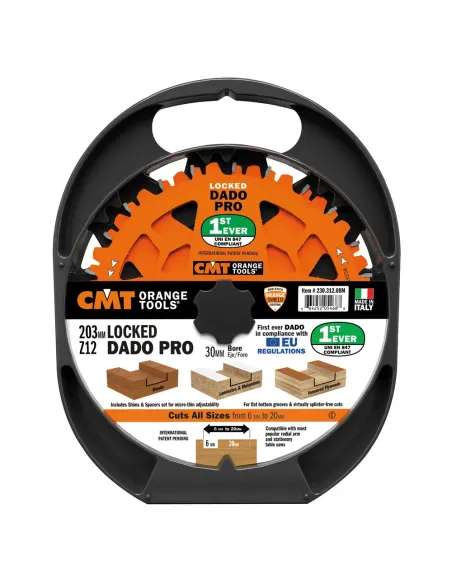 CMT Grooving Saw Blade Set DADO PRO - D203x6,2-20 d30 Z12 HW