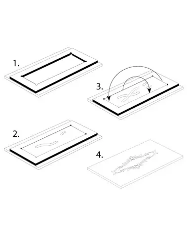 CMT Router Carver Set, Cutter S8 mm, Classical Template and Frame