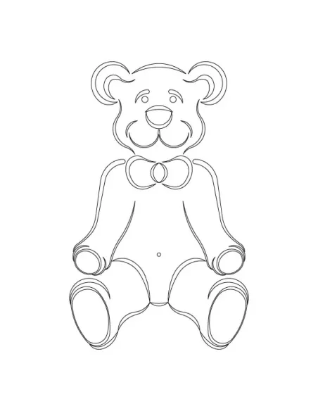 CMT Router Carver System Template, Teddy Bear, 394x203 mm