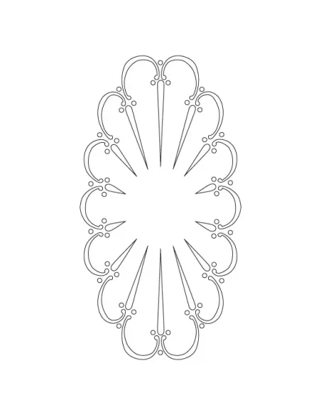 CMT Router Carver System Template,Spanish fan template, 380x200 mm