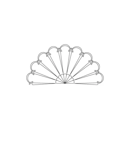 CMT Router Carver System Template, Small spanish fan, 200 mm