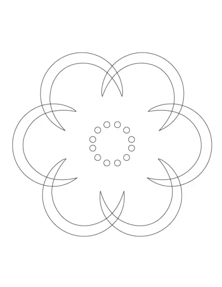 CMT Router Carver System Template, Rosette, 79x62 mm