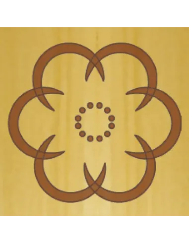 CMT Router Carver System Template, Rosette, 79x62 mm