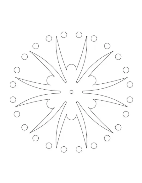 CMT Router Carver System Template, Rosette, 82x65 mm
