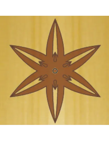 CMT Router Carver System Template, Rosette, 88x70 mm
