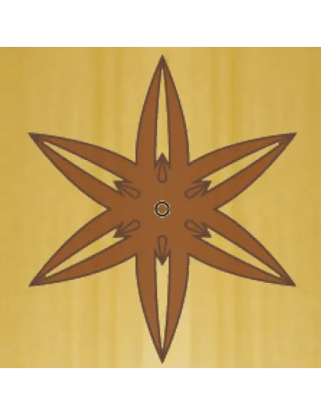 CMT Router Carver System Template, Rosette, 88x70 mm