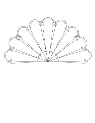 CMT Router Carver System Template, Large spanish fan, 400 mm