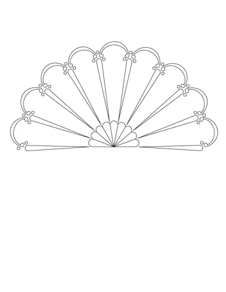 CMT Router Carver System Template, Large spanish fan, 400 mm