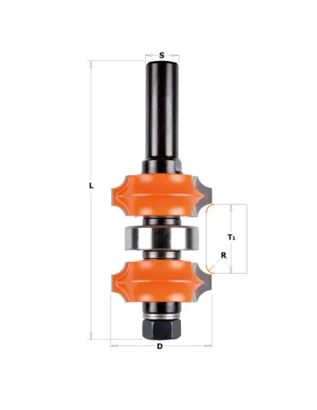 CMT Double Roundover Bit - R2 or R3, I11,1-31,75 S12 HW