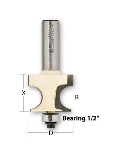 Axcaliber Edge Beading Router Cutters - 1/2" Shank 🪚 Premium Woodworking Equipment | JetTools.bg