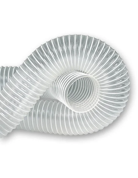 Clear Medium Weight PVC Extraction Hose 🪚 Премиум оборудване за дървообработка | JetTools.bg