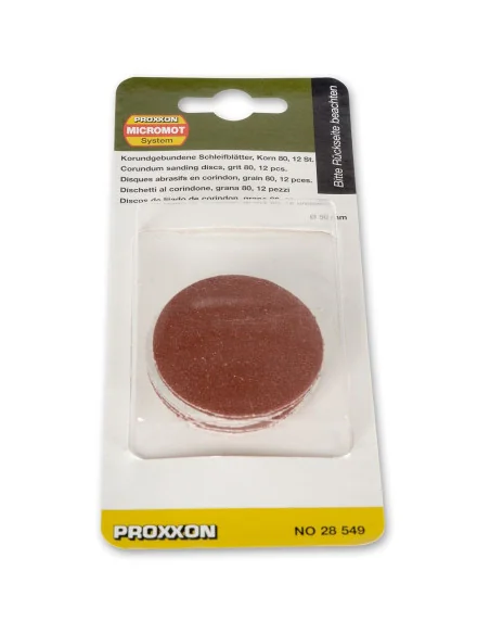 Proxxon Corundum Sanding Disc for LWS (Pkt 12) 🪚 Премиум оборудване за дървообработка | JetTools.bg
