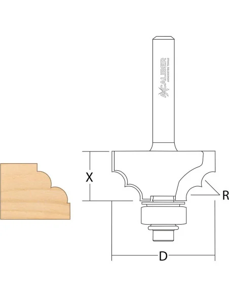 Axcaliber Bead Ovolo Cutter 🪚 Премиум оборудване за дървообработка | JetTools.bg