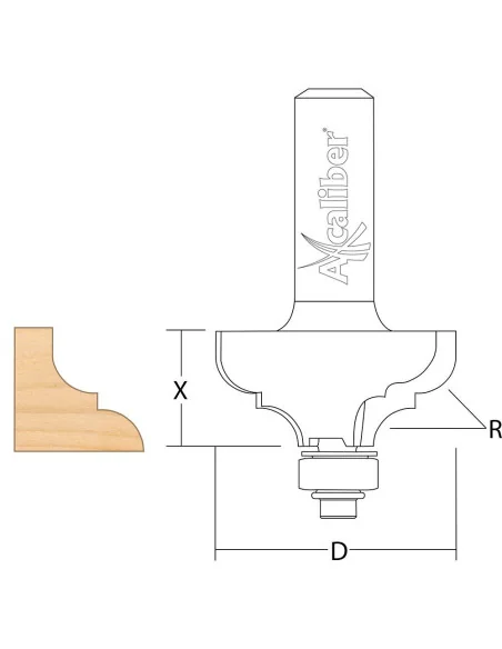 Axcaliber Bearing Guided Classic Ogee Cutter 🪚 Премиум оборудване за дървообработка | JetTools.bg