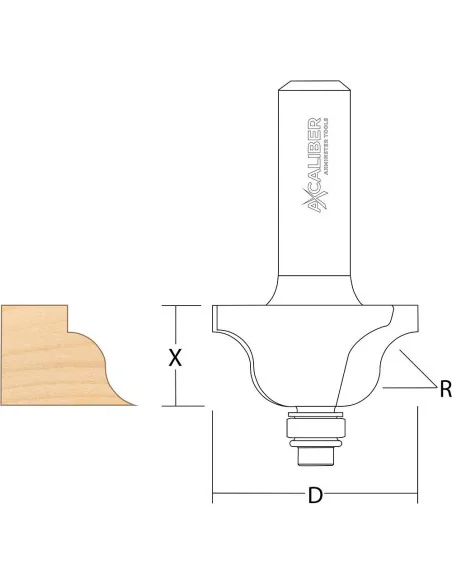 Axcaliber Bearing Guided Roman Ogee Cutter 🪚 Премиум оборудване за дървообработка | JetTools.bg