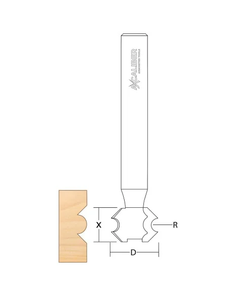 Axcaliber Extended Shank Beading Cutter 🪚 Премиум оборудване за дървообработка | JetTools.bg