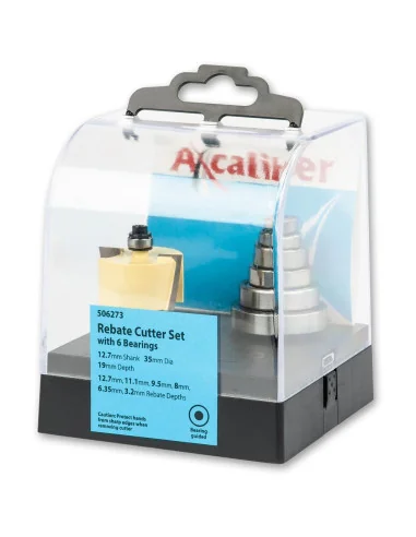 Axcaliber Rebate Set 12" (6 Bearings) 🪚 Премиум оборудване за дървообработка | JetTools.bg