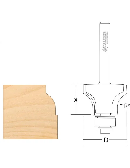 Axcaliber Sash Bar Ovolo Router Cutter (Bearing Guided) 🪚 Премиум оборудване за дървообработка | JetTools.bg