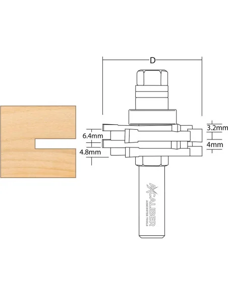 Axcaliber Three Wing Slot Cutter Set 🪚 Премиум оборудване за дървообработка | JetTools.bg