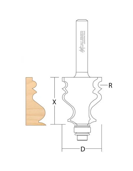 Axcaliber Traditional Moulding Cutter 🪚 Премиум оборудване за дървообработка | JetTools.bg