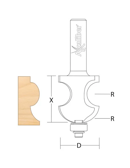 Axcaliber Victorian Torus Moulding Cutter 🪚 Премиум оборудване за дървообработка | JetTools.bg