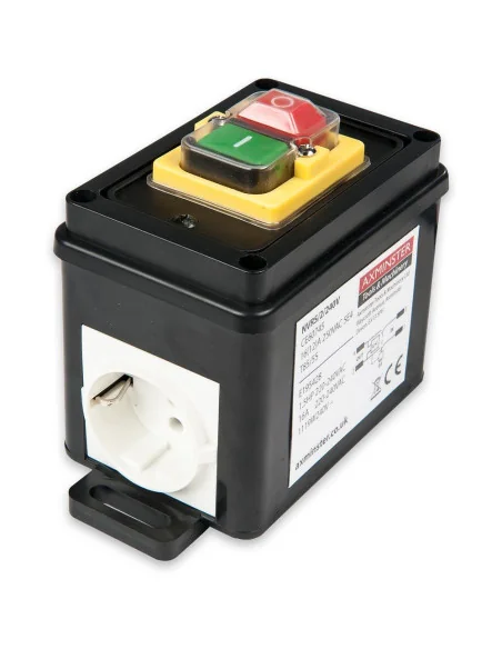 Axminster Workshop Euro Plug & Socket NVR Switch 🪚 Premium Woodworking Equipment | JetTools.bg