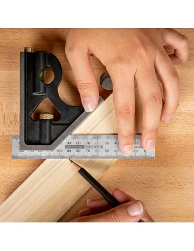 Axminster Professional Combination Square Set 150mm (3 Piece) 🪚 Premium Woodworking Equipment | JetTools.bg