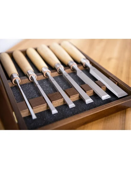 Axminster Rider 6 Piece Bevel Edge Chisel Set Hornbeam Handle 🪚 Премиум оборудване за дървообработка | JetTools.bg