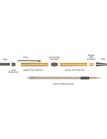 Craftprokits Gun Metal Plated Pencil Kit 🪚 Премиум оборудване за дървообработка | JetTools.bg