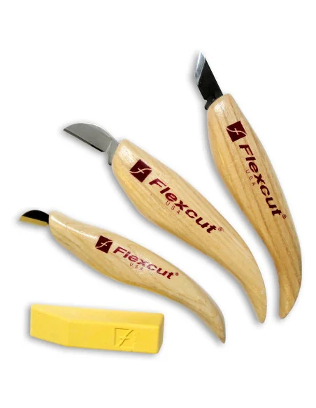 Flexcut KN115 3 Piece Chip Carving Set 🪚 Premium Woodworking Equipment | JetTools.bg