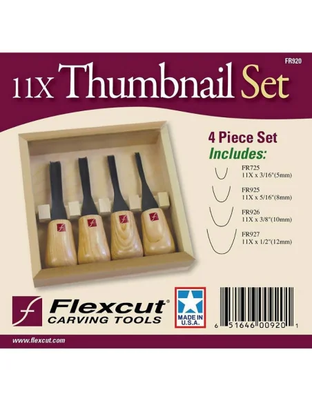 Flexcut FR920 4 Piece Thumbnail Ground Set 🪚 Премиум оборудване за дървообработка | JetTools.bg