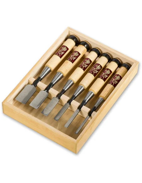 Japanese 6 Piece Oire Nomi Chisel Set 🪚 Premium Woodworking Equipment | JetTools.bg