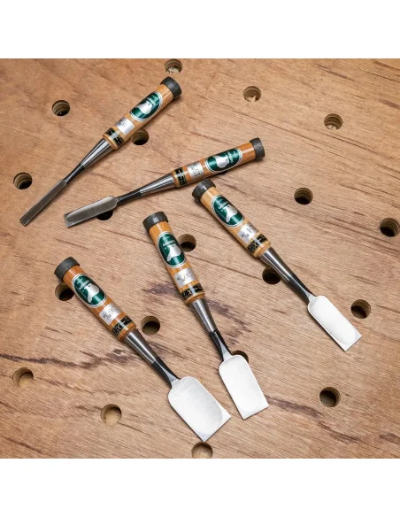 Ice Bear 5 Piece Japanese Oire Nomi Special Alloy Chisel Set 🪚 Premium Woodworking Equipment | JetTools.bg