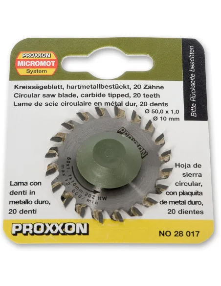 PROXXON TCT Saw Blade - 50mm x 1.1mm x 10mm 20T 🪚 Premium Woodworking Equipment | JetTools.bg