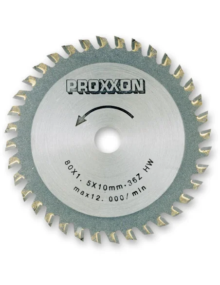 PROXXON TCT Saw Blade - 80mm x 1.6mm x 10mm 36T 🪚 Premium Woodworking Equipment | JetTools.bg