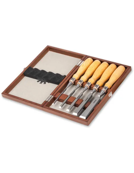 Richter Set of 5 Bevel Edge Chisels in Wooden Box 🪚 Premium Woodworking Equipment | JetTools.bg