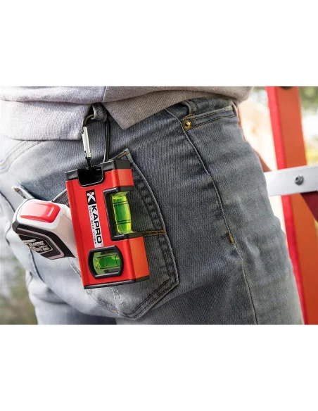 Kapro 771 TWIN™ Mini Level with Carabiner - 100mm (4") 🪚 Premium Woodworking Equipment | JetTools.bg